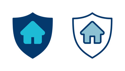 Home insurance icon vector isolated on white background. home protection icon