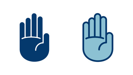 Obraz premium Hand icon vector isolated on white background. Hand gesture. hand stop