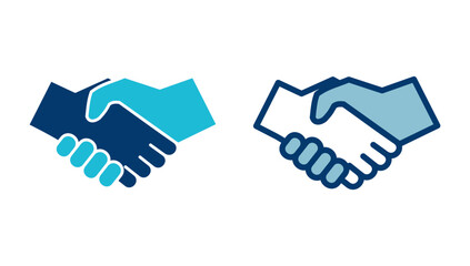 Obraz premium Business handshake icon vector isolated on white background. Handshake icon vector. contract agreement. Trust icon vector. Deal. Done. partnership icon