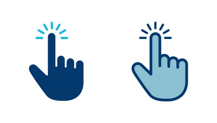 Hand click icon vector isolated on white background. pointer icon vector. hand cursor icon vector
