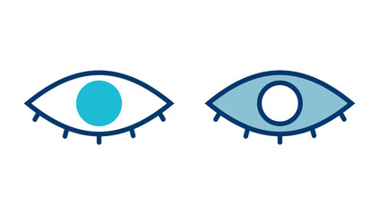 Fototapeta premium Eye icon vector isolated on white background. Look and Vision icon. Eye vector icon