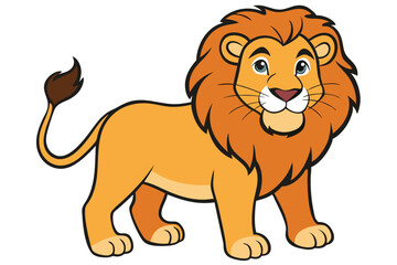 Lion outline vector illustration and ready for print.