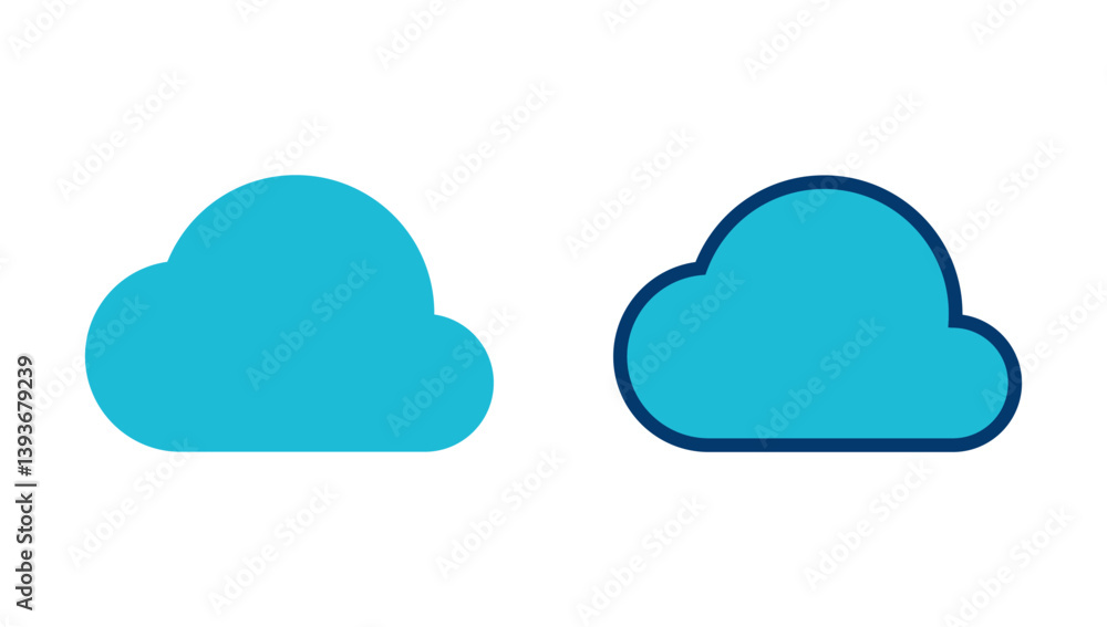 Poster cloud icon vector isolated on white background. cloud computing icon
