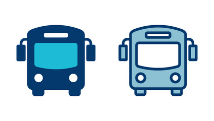 Bus Icon vector isolated on white background. Black bus vector icon