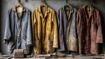 Fototapeta premium Close-up of a golf ball and club resting on a green - green morning grass