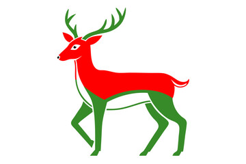 Elegant Addax antelope silhouette in minimalist line art vector style. This clean and modern wildlife design features the distinctive curved horns and sleek profile of the desert-dwelling Addax, ideal