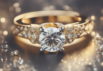 engagement background jewelry diamond ring golden celebrate valuable precious symbol shine treasure accessory romance single gold gemstone jewellery wealth stone illuminated expensive carat white gem