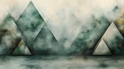 there are three triangles that are standing in the water