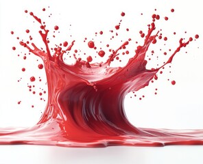 Vibrant Splash of Red Liquid Juice Fresh Tomato Lychee Healthy Drink