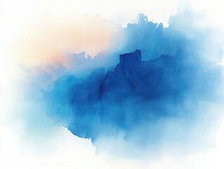 Obraz premium Sky and Clouds Watercolor Background Illustration