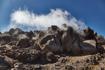 Steam activity in New Zealand