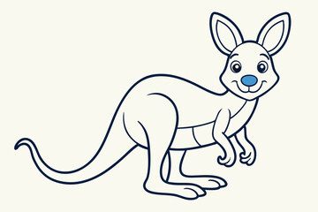 Kangaroo outline vector illustration and ready for print.