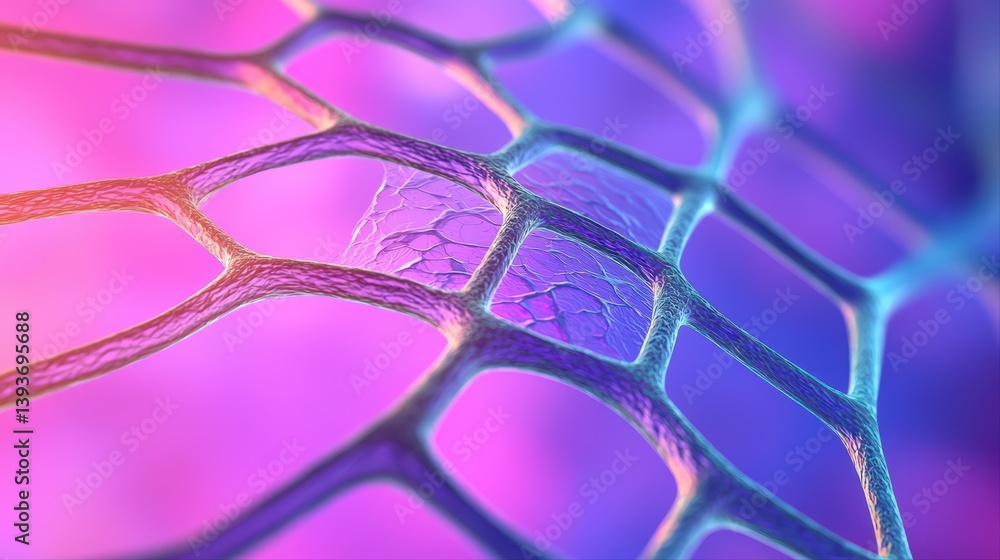 Aufkleber colorful abstract 3d rendering of biological structure