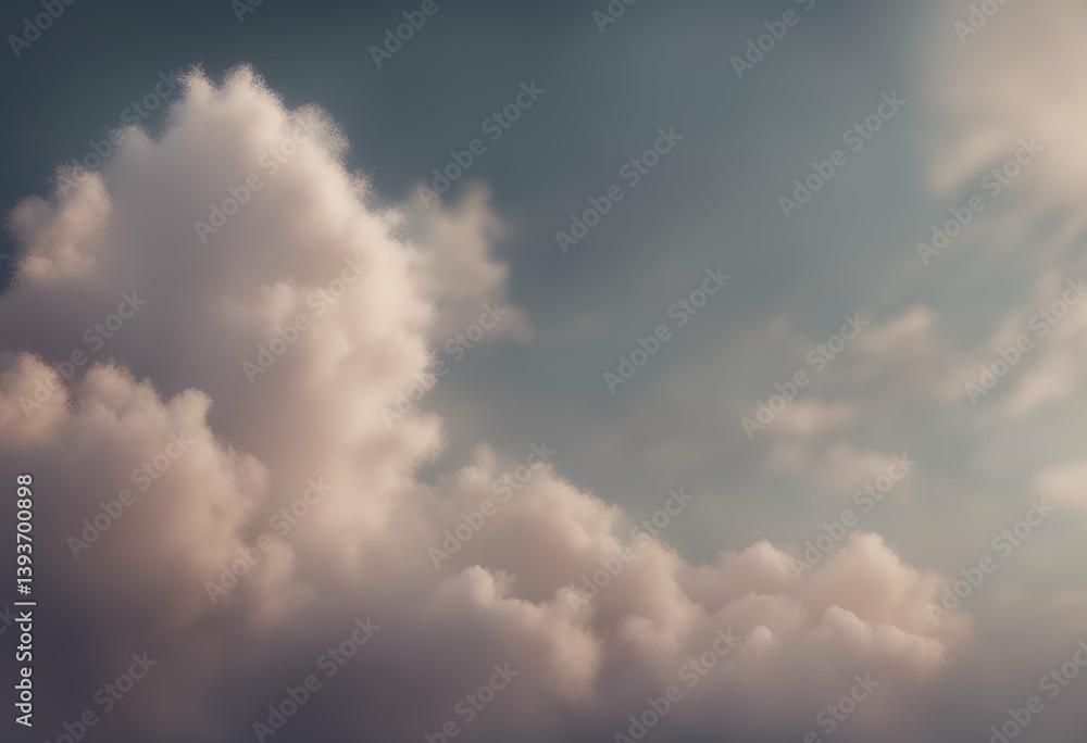 Poster evening soft clouds abstract transparency backgrounds 3d rendering png