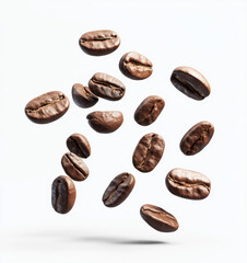 Obraz premium Falling Coffee Beans - A Rich Aroma