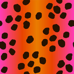 Groovy psychedelic seamless animal print. Vector illustration.