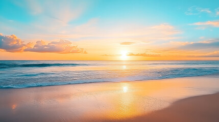Obraz premium Closeup of sand on beach and blue summer sky. Panoramic beach landscape