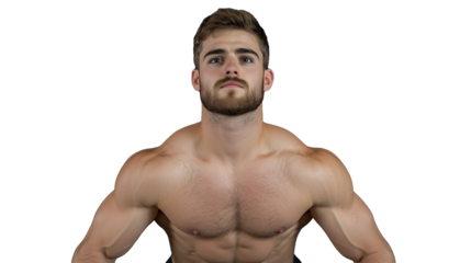 Fit man posing confidently, muscular build