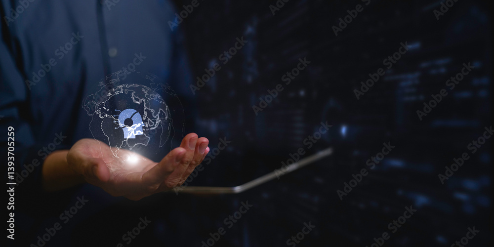 Poster ai symbolic, artificial intelligence of futuristic technology.transformation of ideas and the adopti