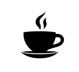 Obraz premium A steaming cup of coffee on a saucer, perfect for a cozy morning or an afternoon break, evoking warmth and comfort in every sip.