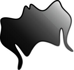 Elegant Black Abstract Icons with Glossy Finish – Sophisticated Vector Elements for Premium UI, Branding and Creative Projects