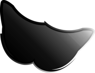 Fotobehang Hokusai The Great Wave Elegant Black Abstract Icons with Glossy Finish – Sophisticated Vector Elements for Premium UI, Branding and Creative Projects  © Fracto Estudios