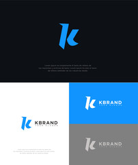 Modern K Letter Logo Design Variations for Brand Identity
