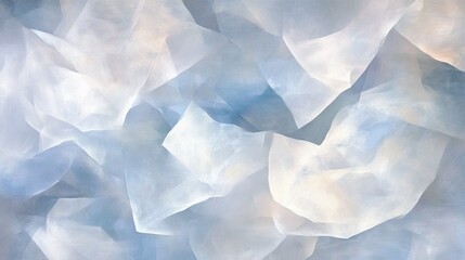 Obraz premium Abstract soft fabric background with white, blue, and beige hues in flowing, layered shapes