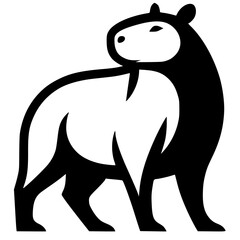Capybara logo silhouette