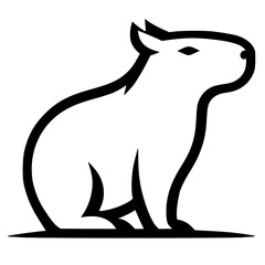 Capybara logo silhouette