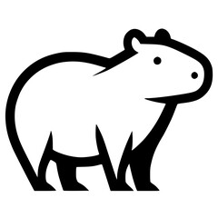 Capybara logo silhouette