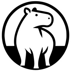 Capybara logo silhouette