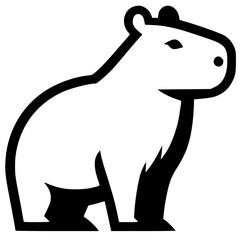 Capybara logo silhouette