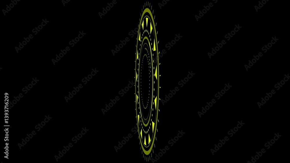 Aufkleber circle hud head-up display interface for technology cyber and futuristic concept
