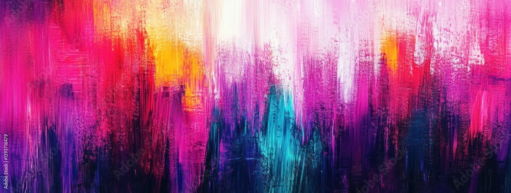 Poster vibrant abstract dynamic pattern colors with neon brush strokes and artistic texture for modern back