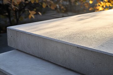 A close up view of a concrete surface in daylight