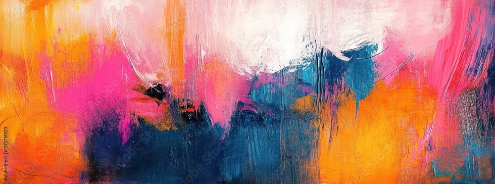 Aufkleber vibrant abstract expressionism artistic background with dynamic colorful smears and textures