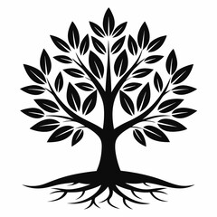 vector tree silhouette