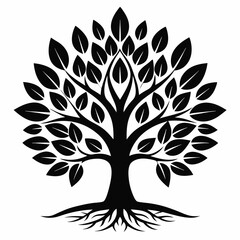 vector tree silhouette