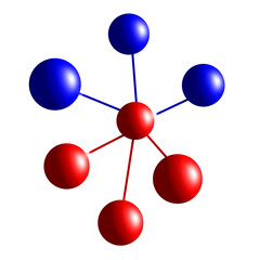 Obraz premium molecule 3d render