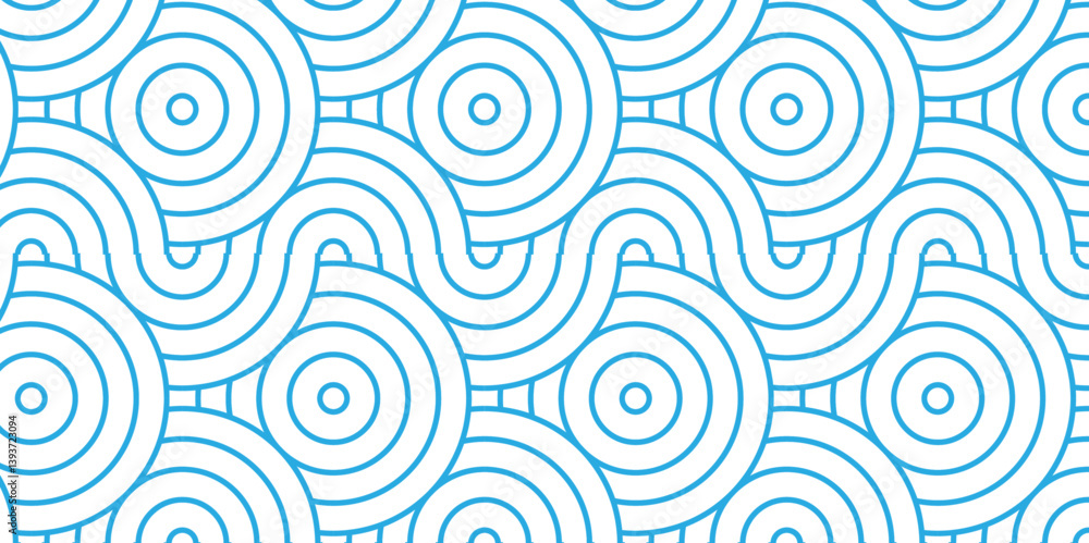 Poster overlapping pattern minimal diamond geometric waves spiral transparent and abstract circle wave line