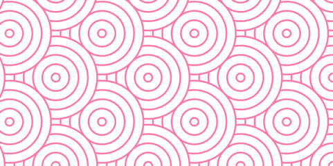 Overlapping Pattern Minimal diamond geometric waves spiral transparent and abstract circle wave line. pink seamless tile stripe geometric create retro square line backdrop pattern background.