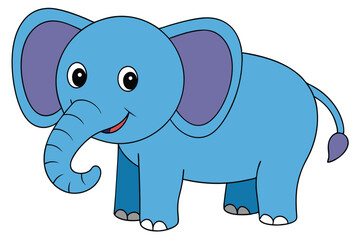 Elephant outline vector illustration and ready for print.