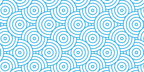 Overlapping Pattern Minimal diamond geometric waves spiral transparent and abstract circle wave line. blue seamless tile stripe geometric create retro square line backdrop pattern background.