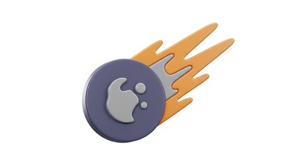Shooting Coin with Tail Animation Depicting Fast Movement and Digital Technology