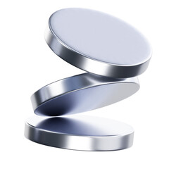 Metallic Discs Abstract Background