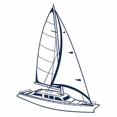 sailing boat on the sea