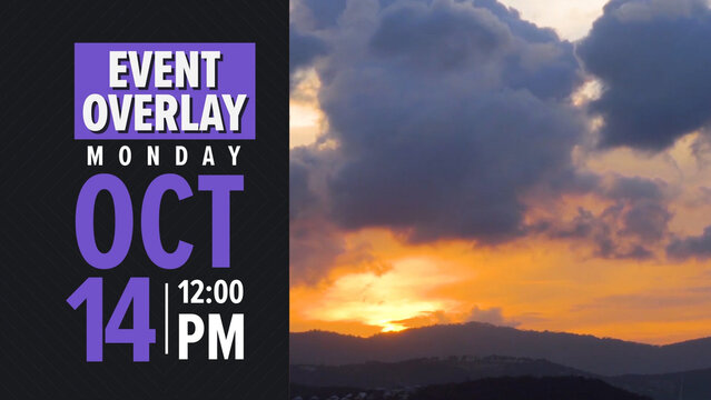 Event Announcement Overlay Titles