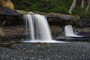 Sandcut falls on the west coast of Vancouver island, british colombia, canada 