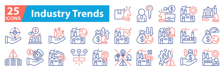 Industry Trend Icon Sheet Outline Vector Chess, Trend, Key, Business Strategy, Industry, Analytics, Stakeholder, Analysis, Competitive, Emerging, Growth, Investment, Strategy, Industry, Benchmarking